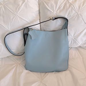 Smooth leather Co Lab Crossbody tote